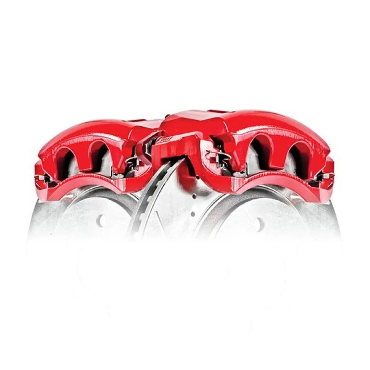 S5486 Front Pair of High-Temp Red Powder Coated Calipers