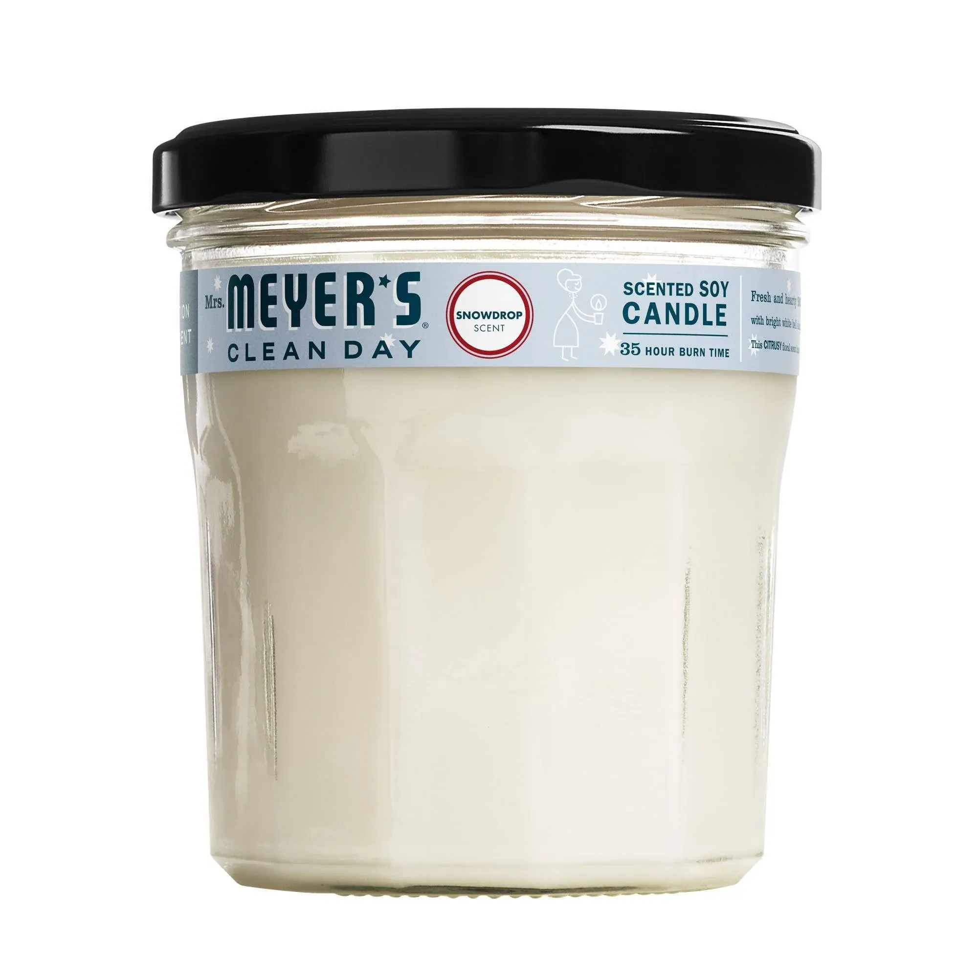 Mrs. Meyer's Clean Day Scented Soy Candle Snowdrop - 7.2 oz