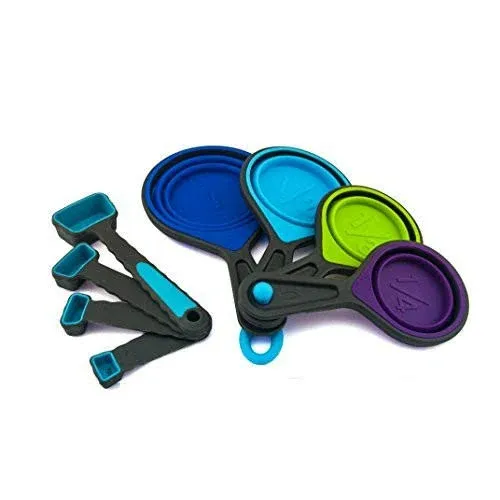 Ingeniuso Collapsible Measuring Cups and Measuring Spoons - Portable Food Grade ...