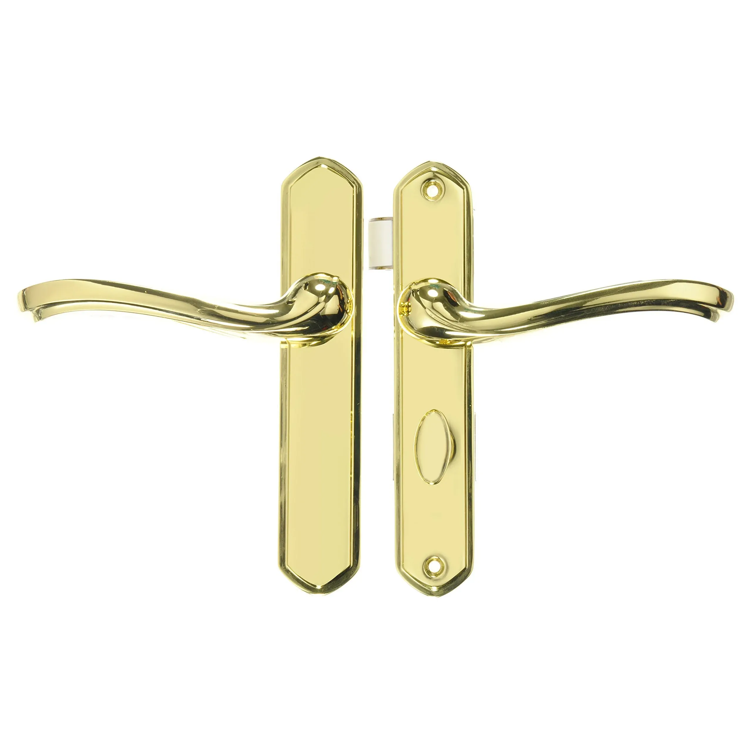 Wright Products Vca112pb Storm Door Latch Set, Metal, Polished Brass