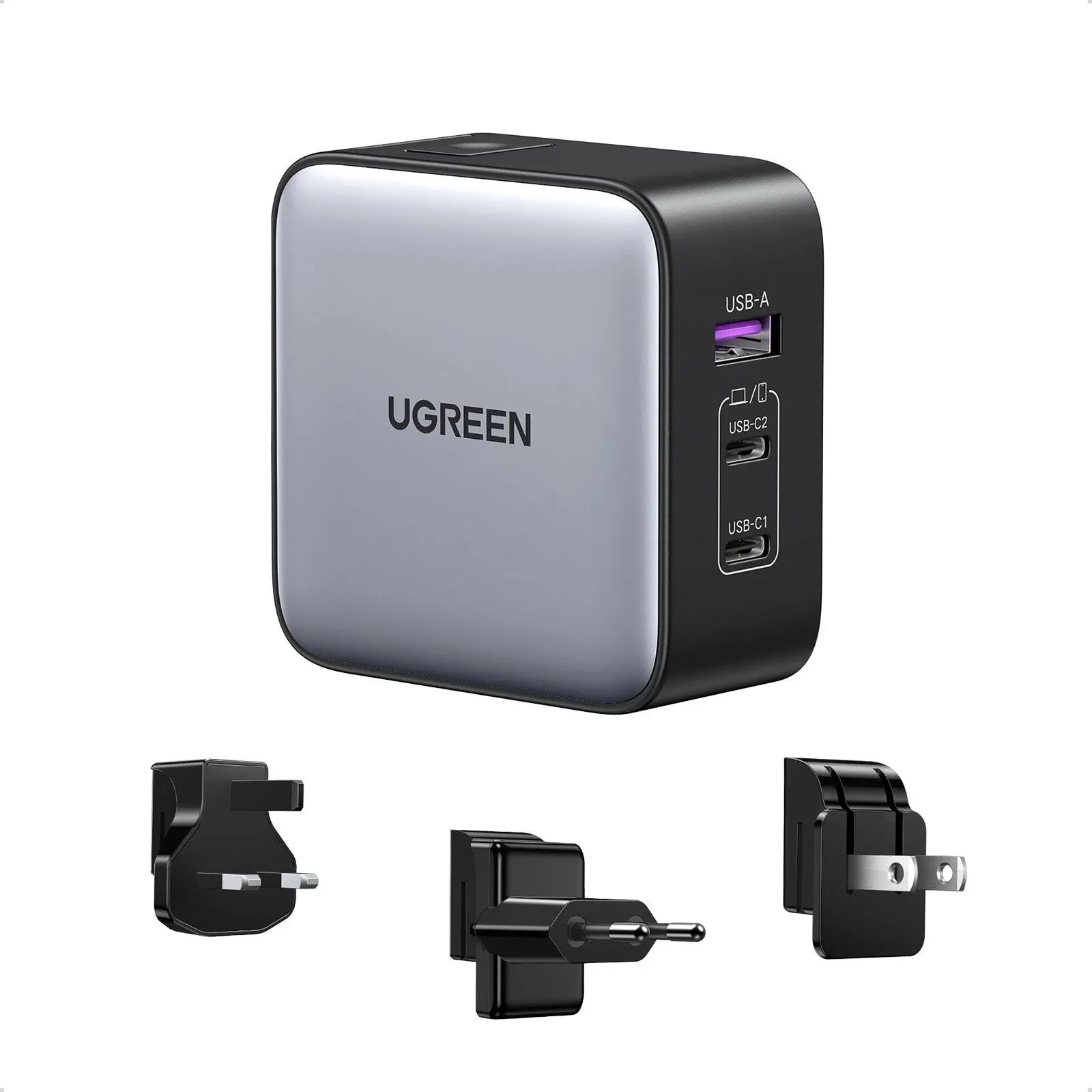 UGREEN GaN 65W Travel Adapter All-in-one Travel Charger USB Type C Wall Charger