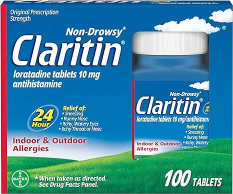 Claritin Allergy Relief 24 Hour Non-Drowsy Loratadine Tablets