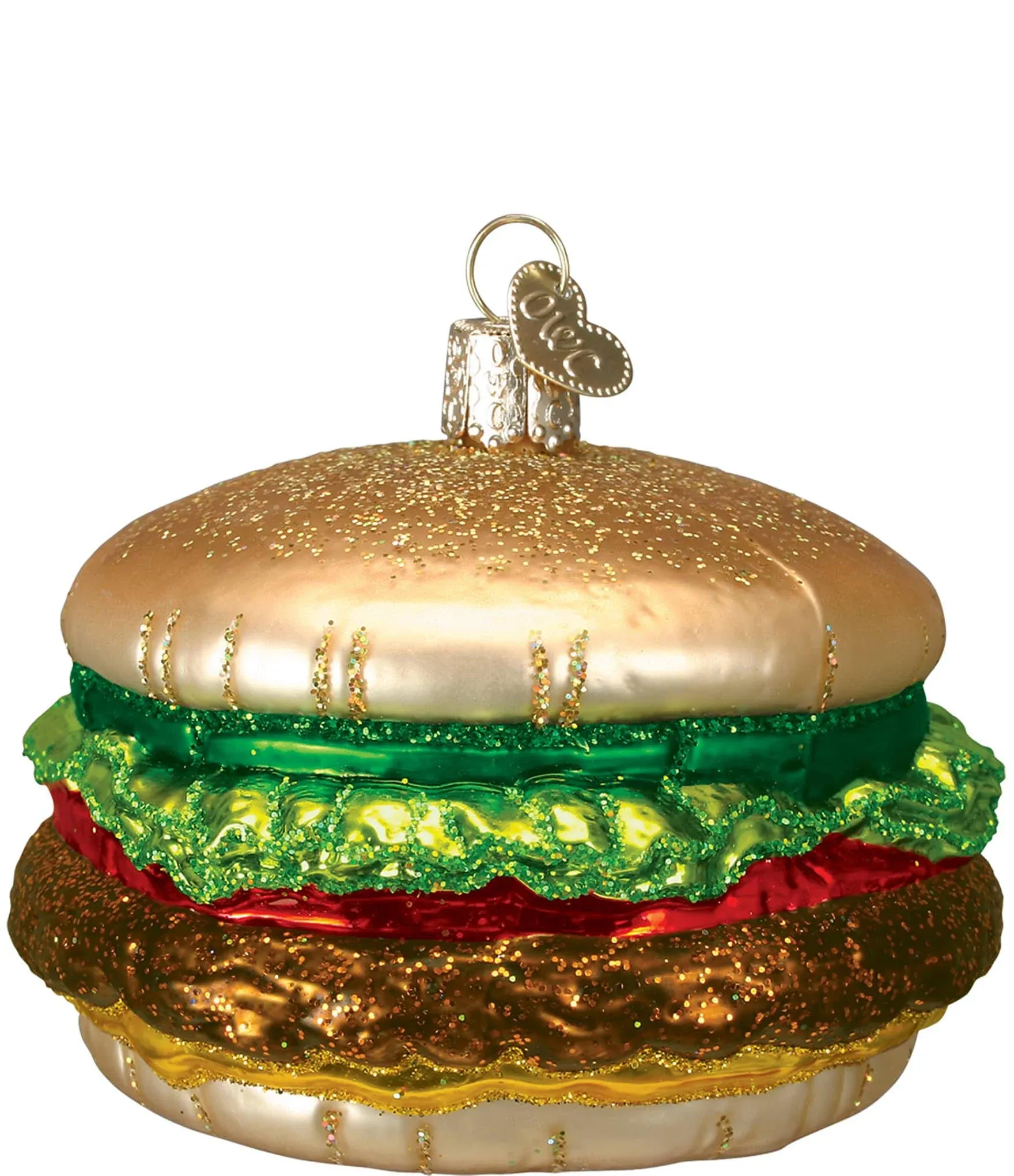 Old World Christmas Cheeseburger Glass Blown Ornament