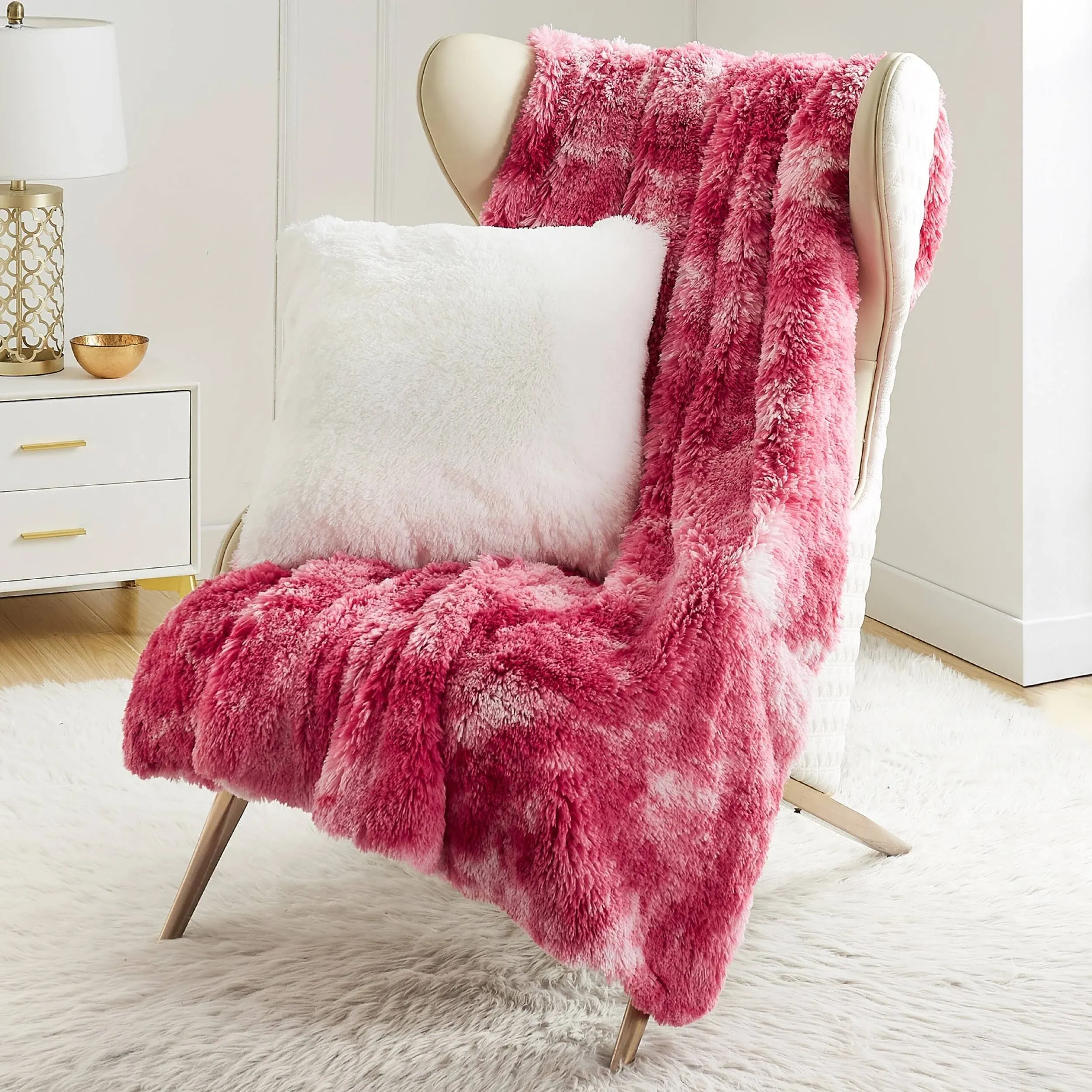 Juicy Couture Alexus Ultraplush Faux Fur Throw Pillow