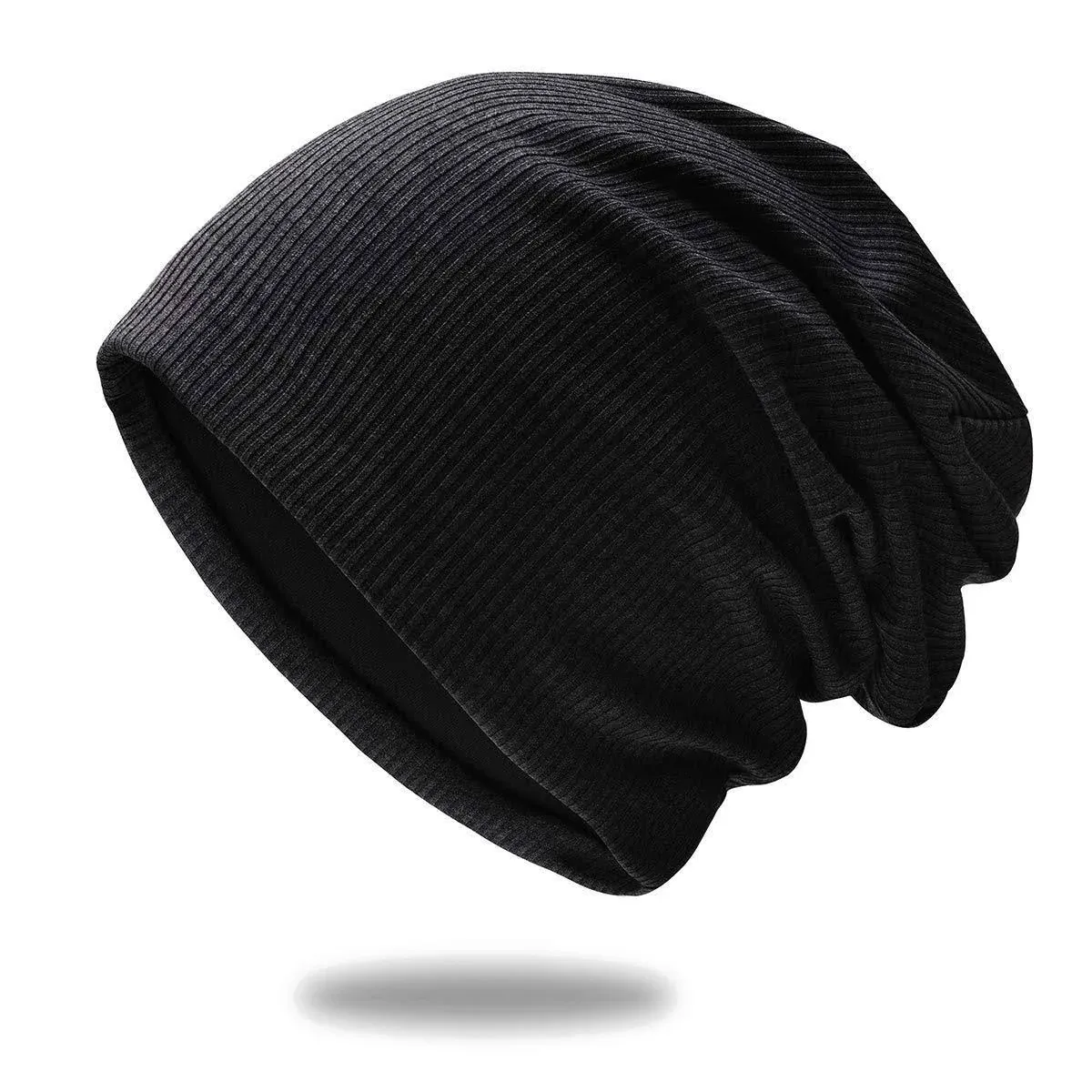 Trendy Stylish Beanie of Quality Knit Fabric, Breathability &amp; 01 Stripes-black