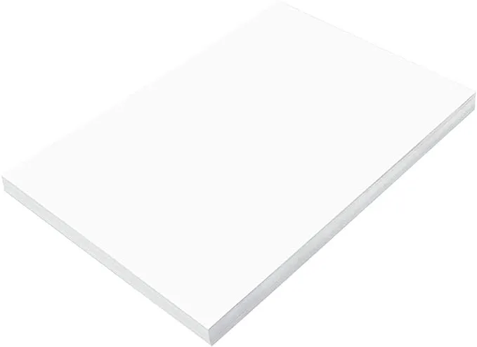 SunWorks Construction Paper, Bright White, 12" x 18", 100 Sheets