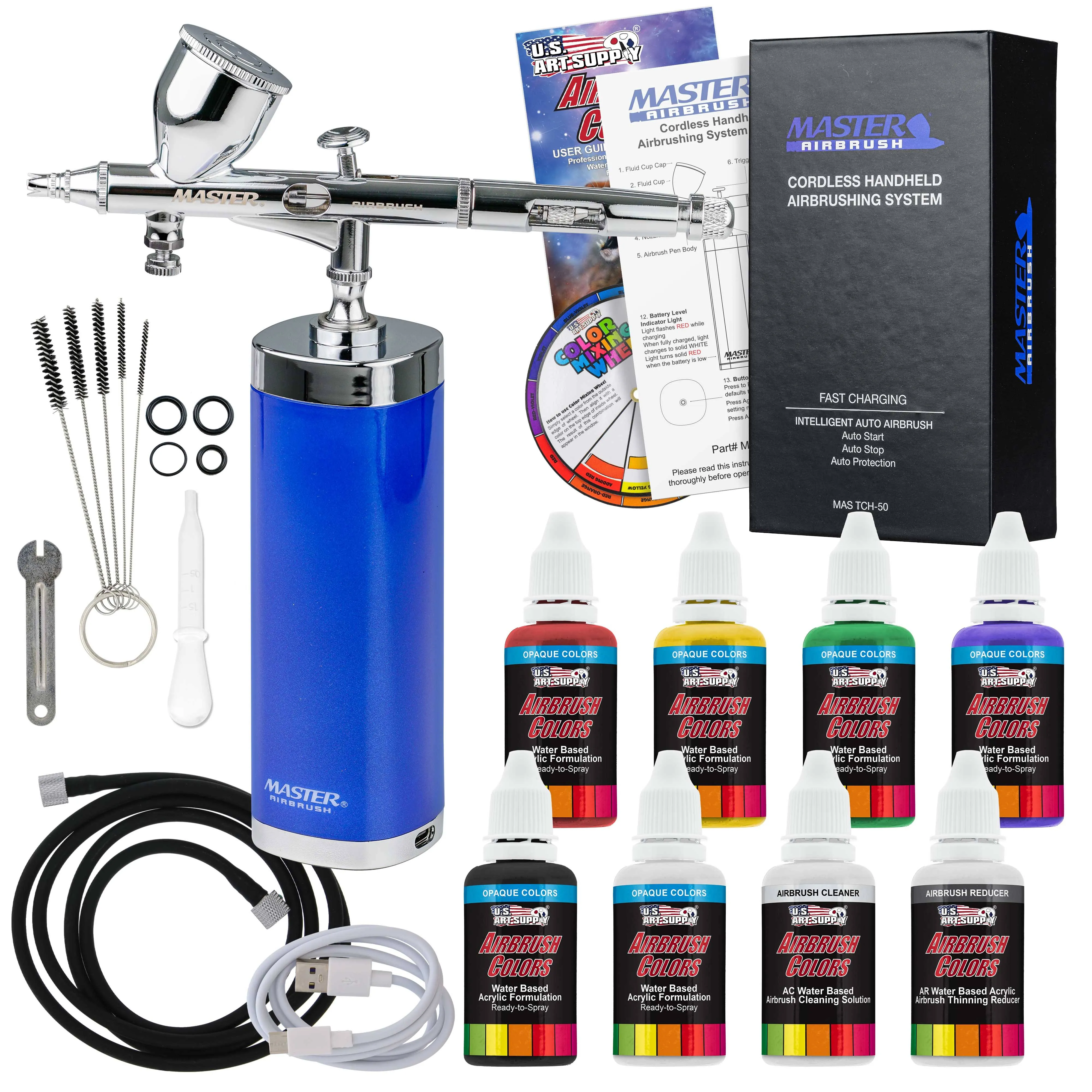 Master Airbrush Powerful Cordless Handheld Acrylic Paint Airbrushing System