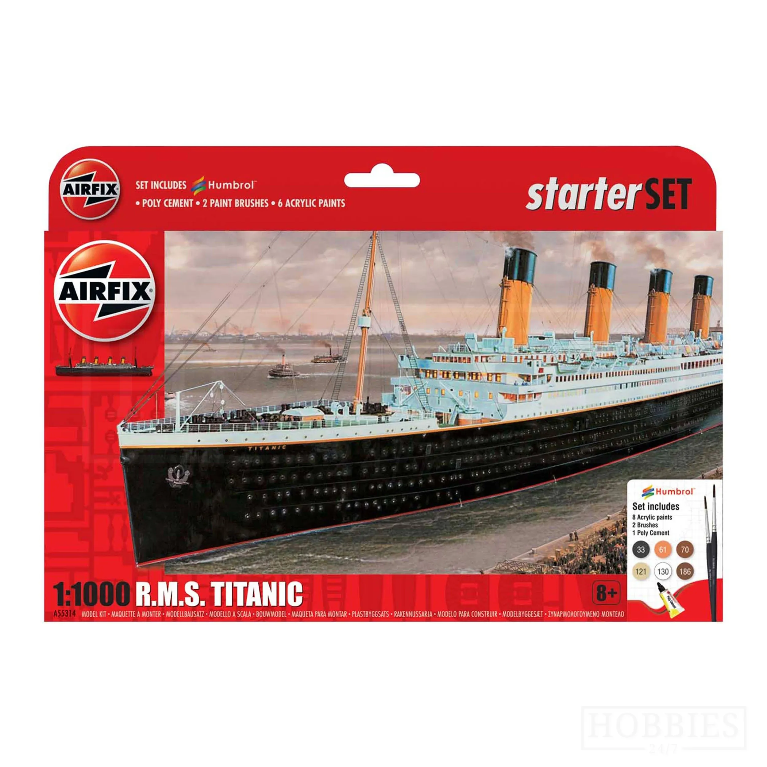 Model kit Large Starter Set- RMS Titanic 1:1000 