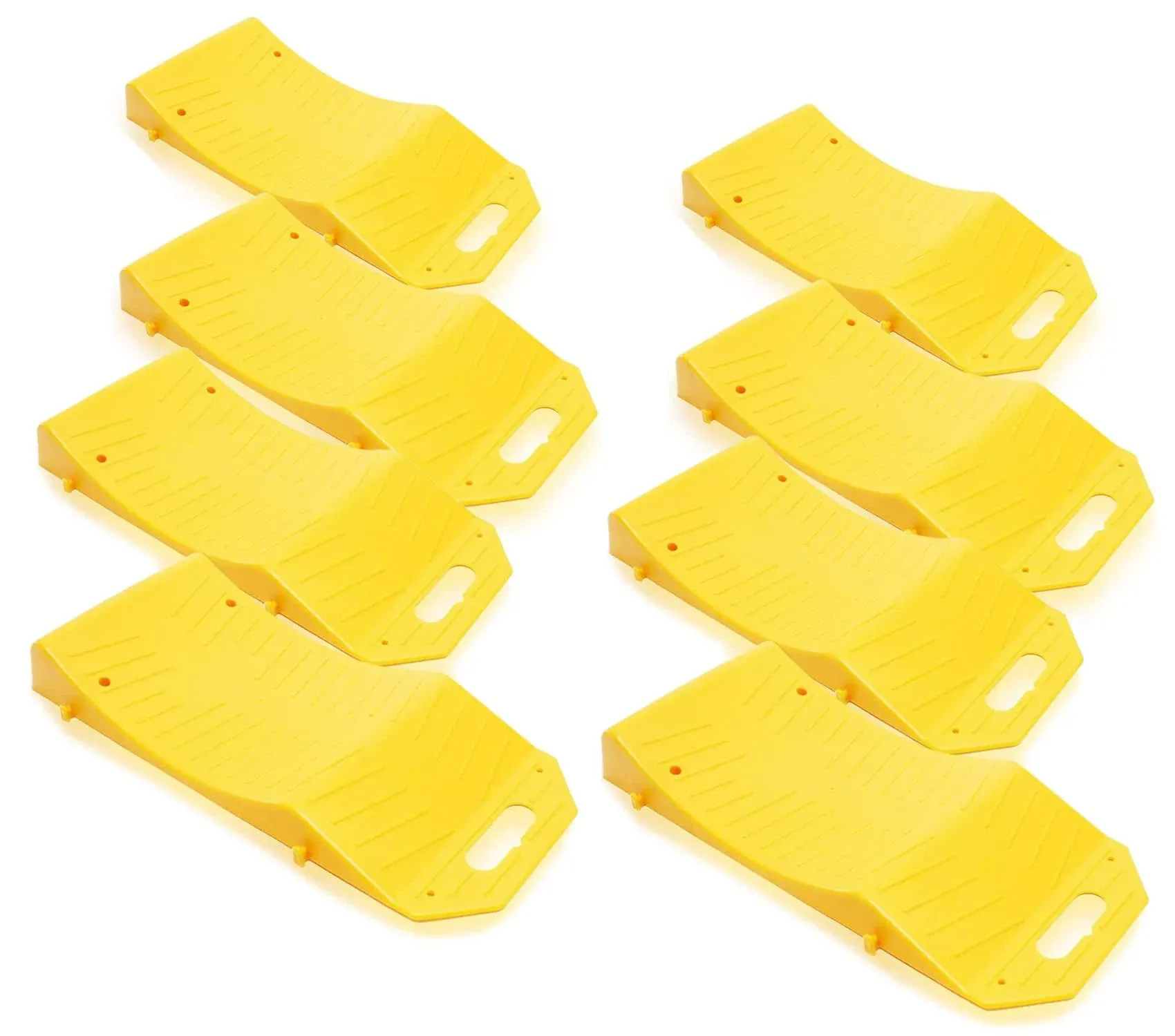 Zone Tech Tire Saver Ramps Premium Quality Portable Highly Visible Yellow Tire ...