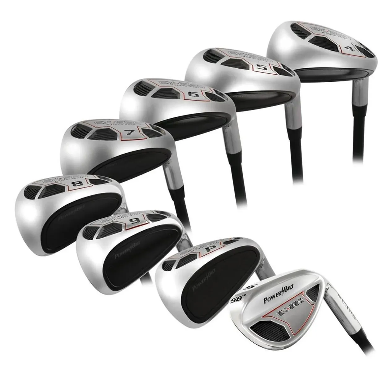 PowerBilt Golf Clubs EX-550 Hybrid Iron Set (4-PW, SW)