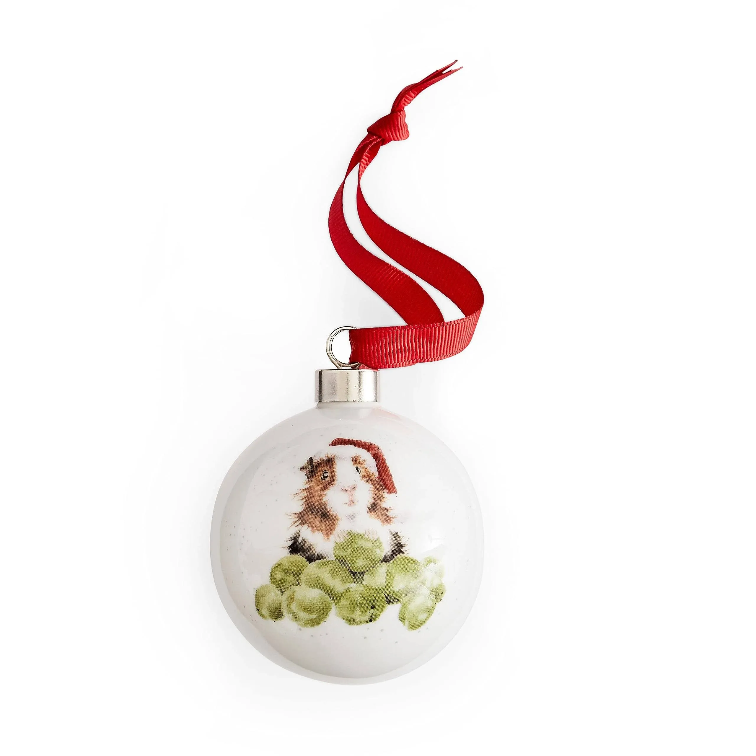 Wrendale Designs - Christmas Bauble - Sprouts Guinea Pig