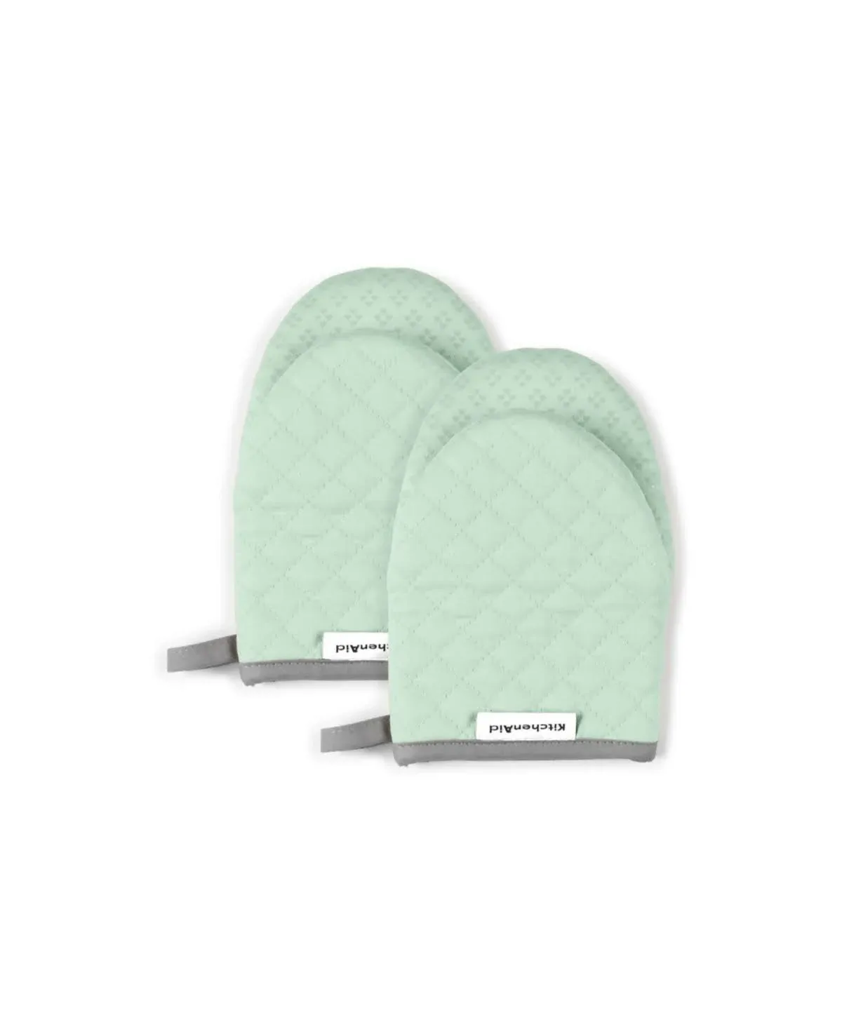 KitchenAid Asteroid Mini Oven Mitt 2-Pack Set, Pistachio, 5.5"x8"