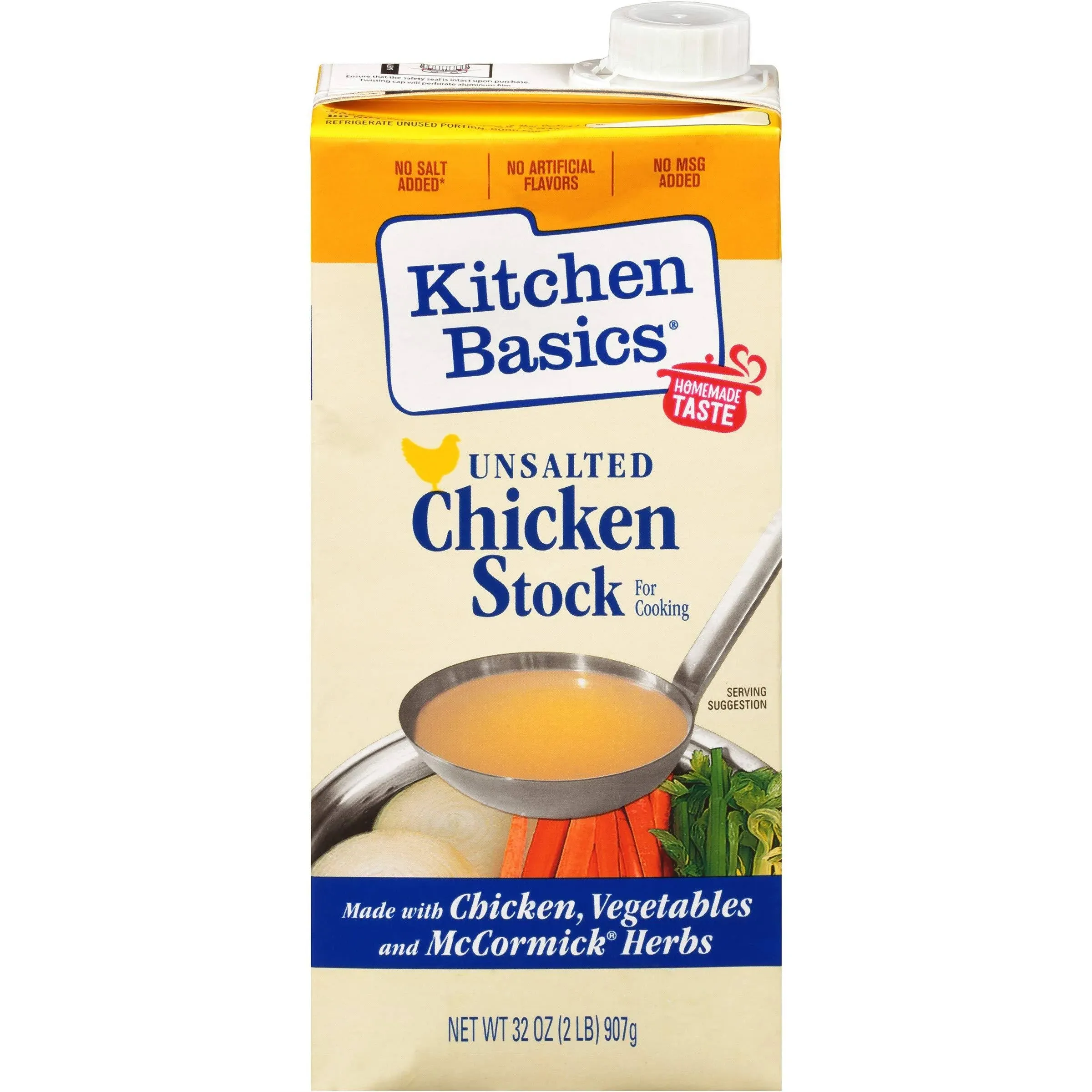 Kitchen Basics Unsalted Chicken Stock, 32 Oz