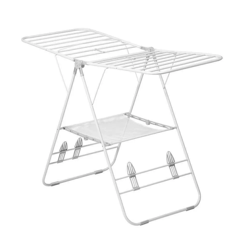 Heavy Duty Gullwing Drying Rack, White Metal