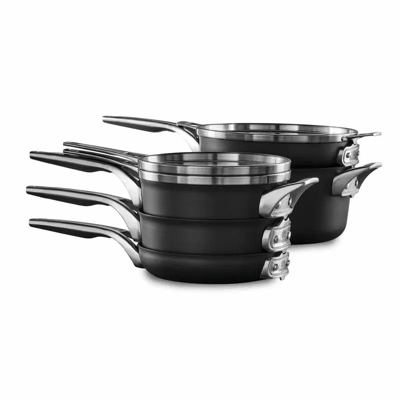 Calphalon Premier Space-Saving Hard-Anodized Nonstick Cookware - 8 Piece Set