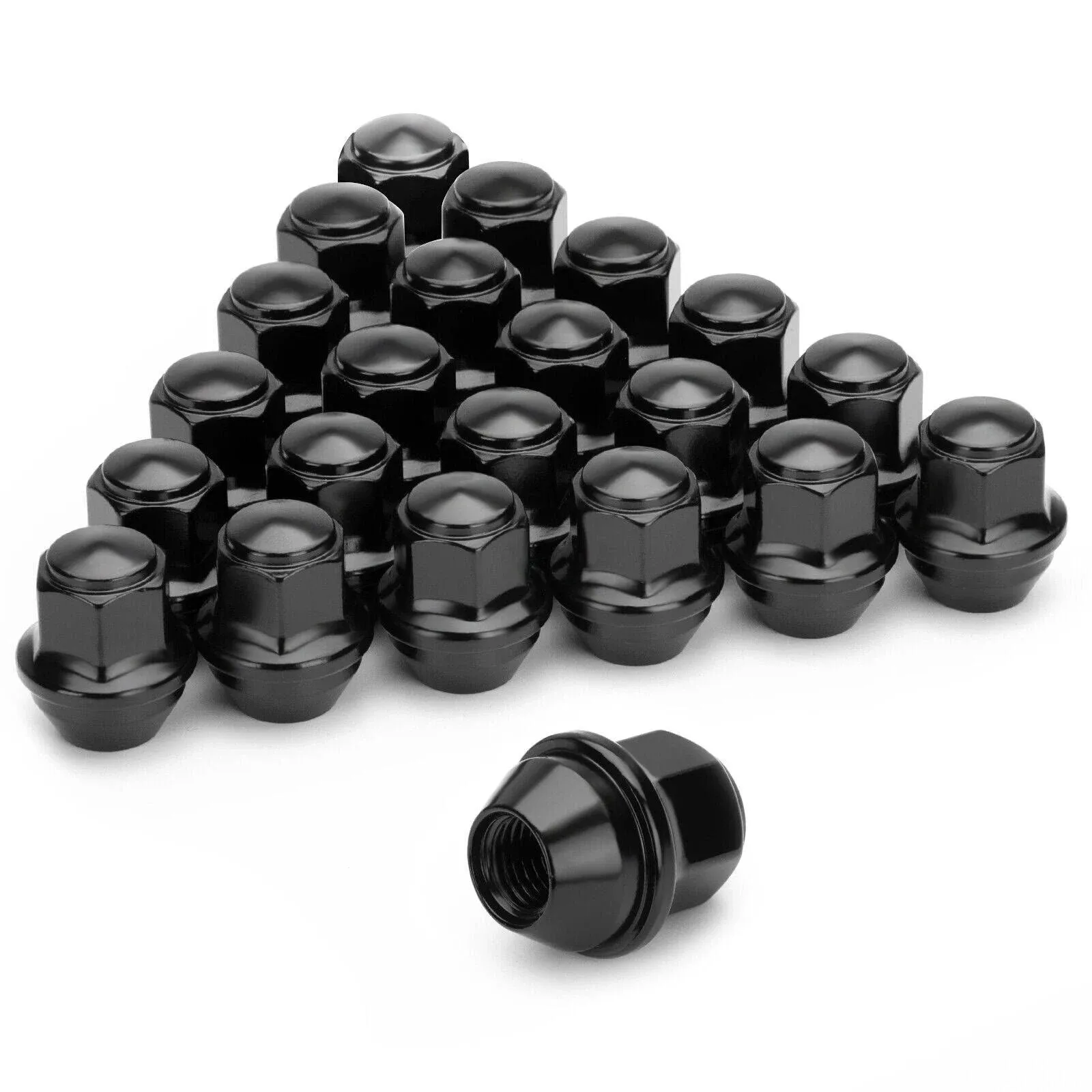 20PCS 12x1.5 Black OEM Factory Lug Nuts 19mm Hex FOR Ford Fusion Focus Lincoln