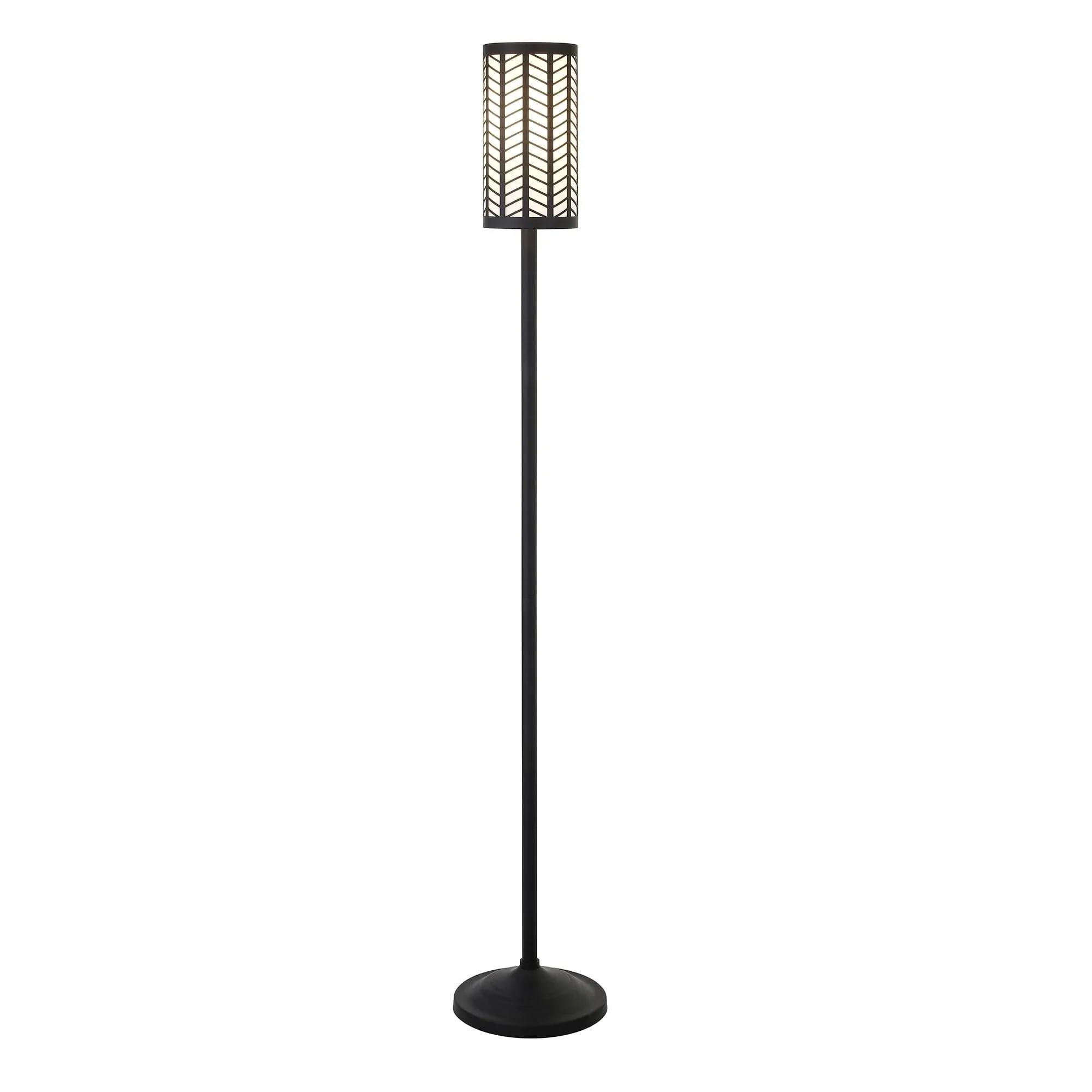 Henn&Hart 63.5" Tall Floor Lamp with Metal Shade in Blackened Bronze, for Home, Living Room, Bedroom, Entertainment Room, Office, Kitchen, Dining