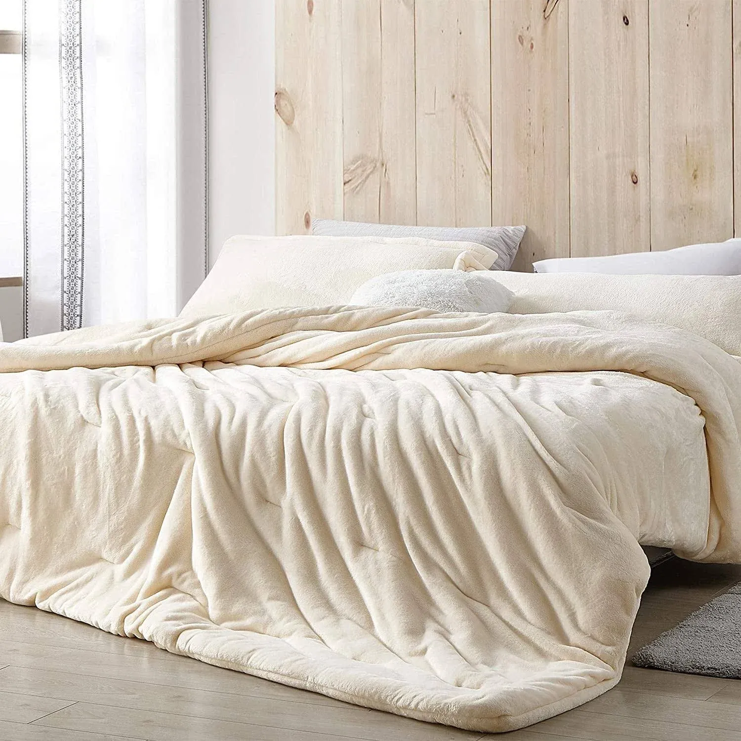 Coma Inducer Oversized Comforter Set - Me Sooo Comfy - Ecru - Oversized Queen