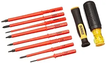 DEWALT DWHT66417 10-Piece Insulated Vinyl Grip Screwdriver Set