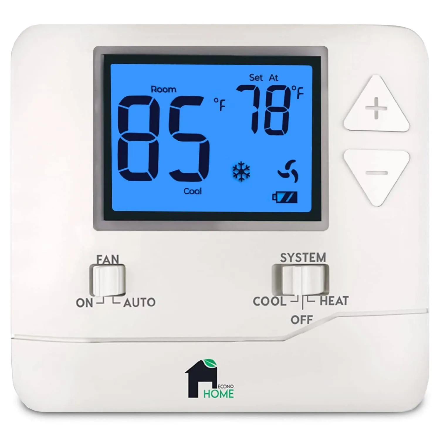 EconoHome Non-Programmab<wbr/>le Thermostat for Home - Heat &amp; Cooling Temperature C...