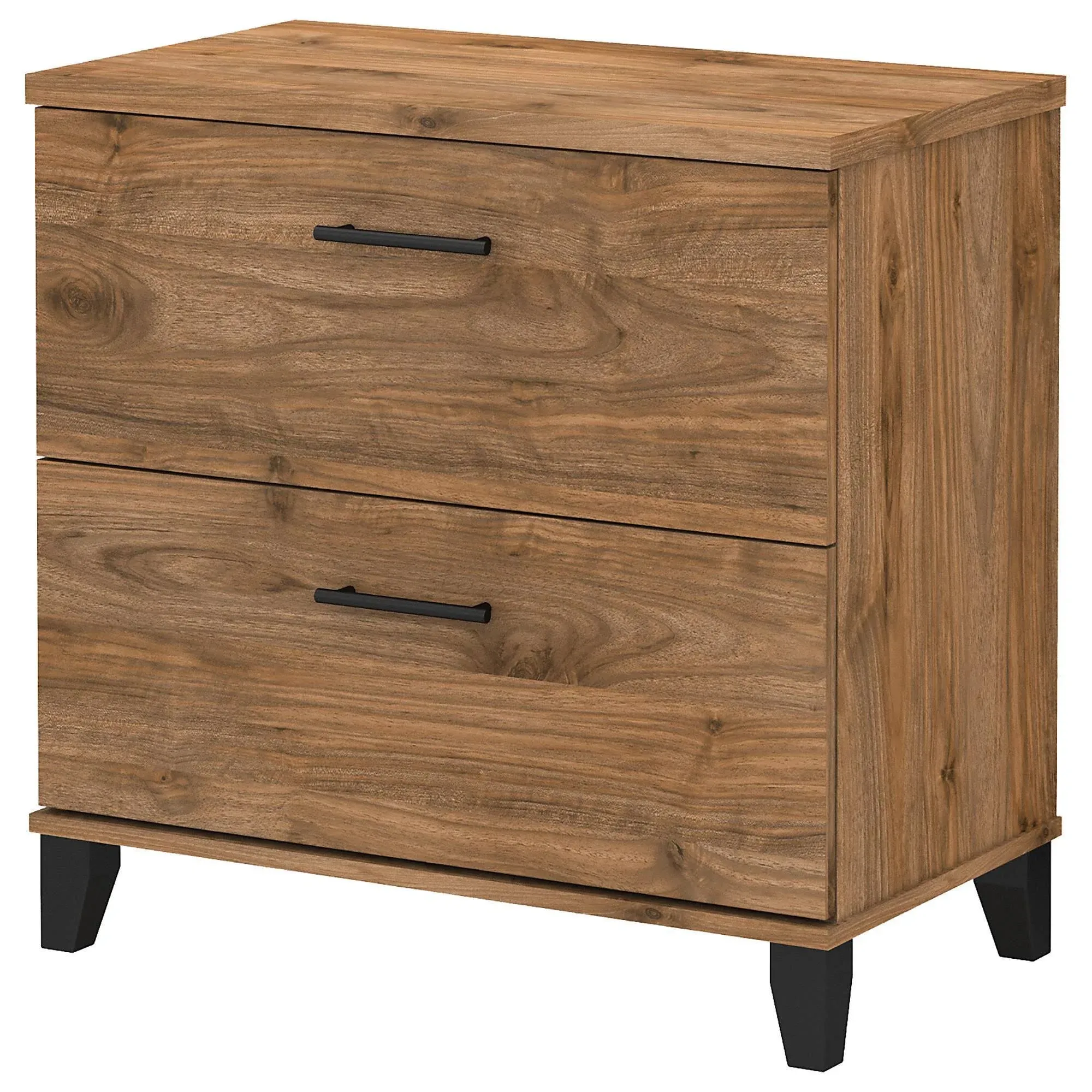 Somerset 2 Drawer Lateral File Cabinet in Fresh Walnut - Engineered Wood