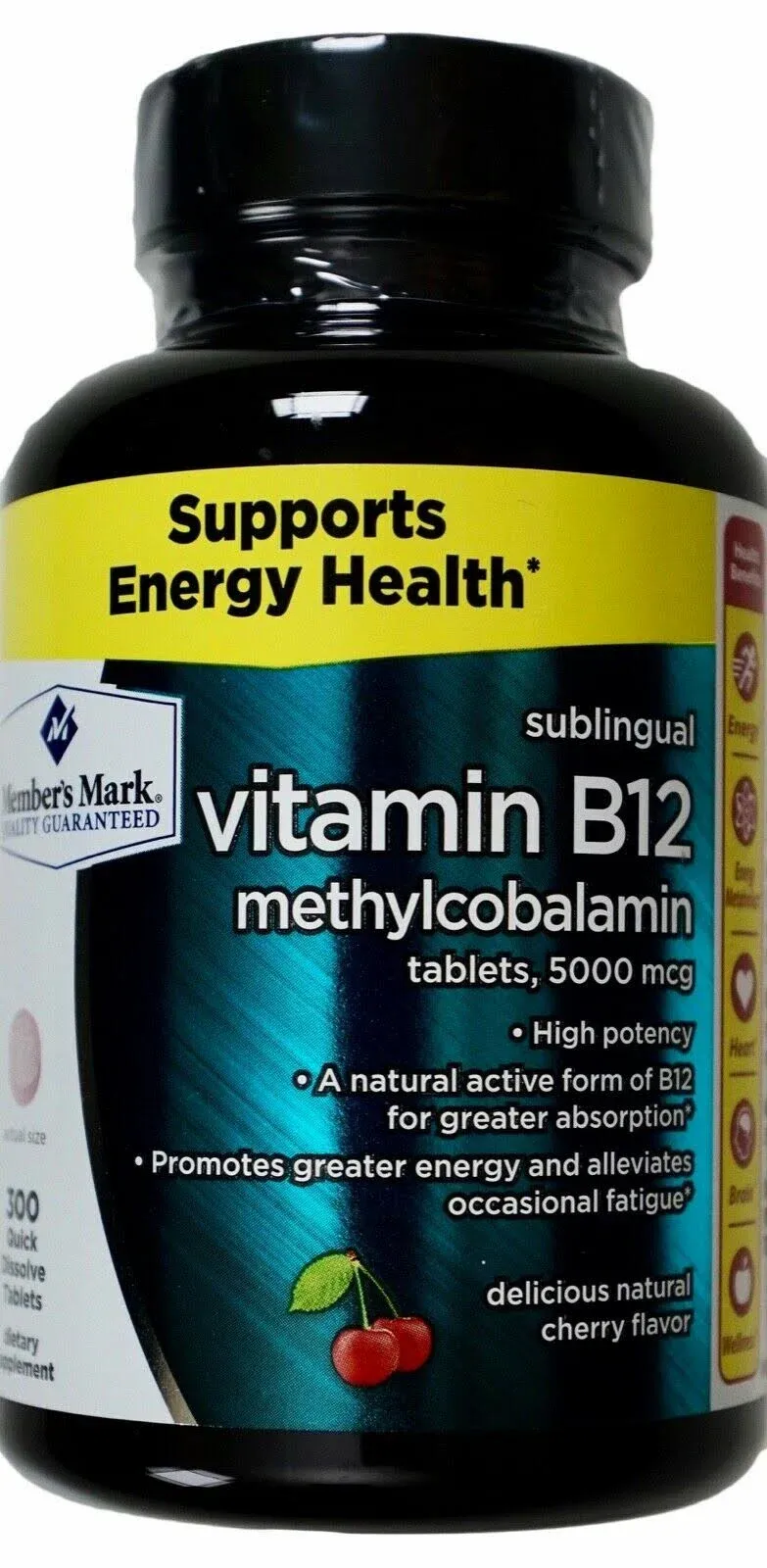 Members Mark Member's Mark Sublingual Vitamin B12 5000mcg Methylcobalamin (300 Ct.)