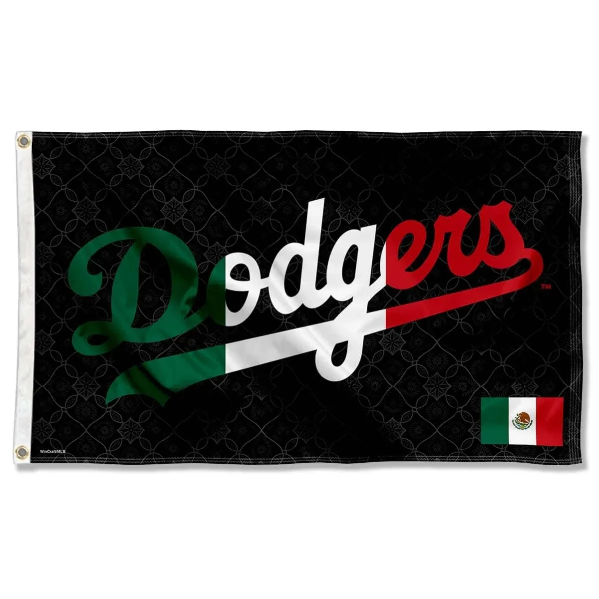 WinCraft Los Angeles Dodgers Mexico Mexican Colors 3x5 Foot Grommet Banner Flag