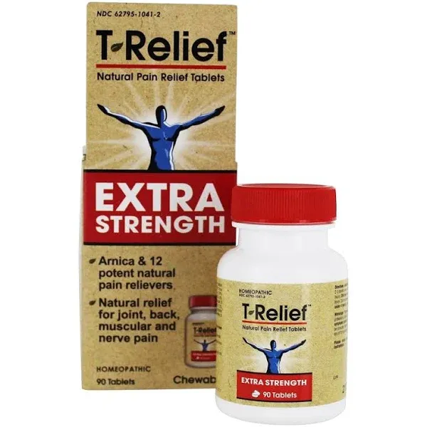 MediNatura T-Relief Extra Strength Natural Pain Relief Formula, Tablets - 90 count