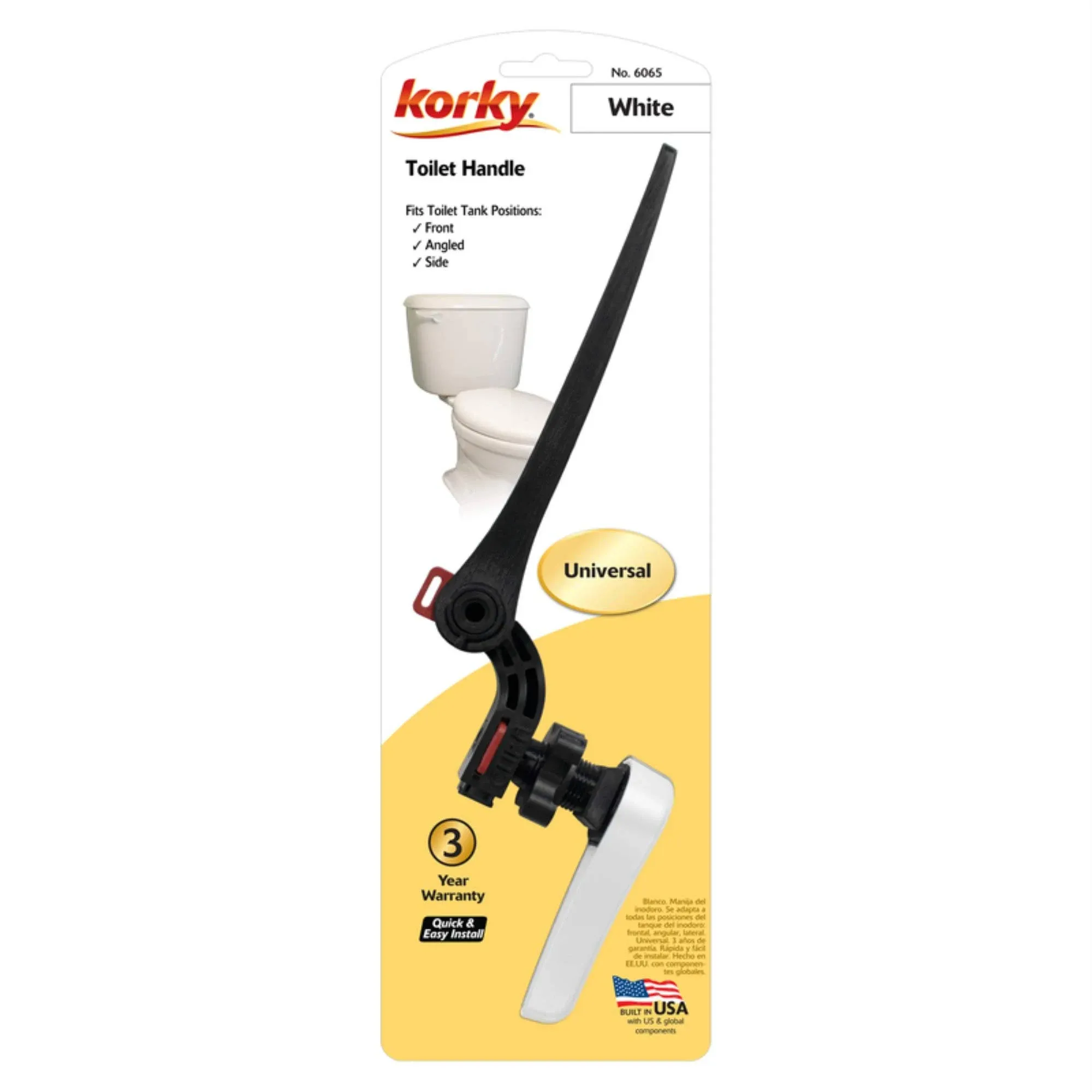 Korky Toilet Flush Handle White