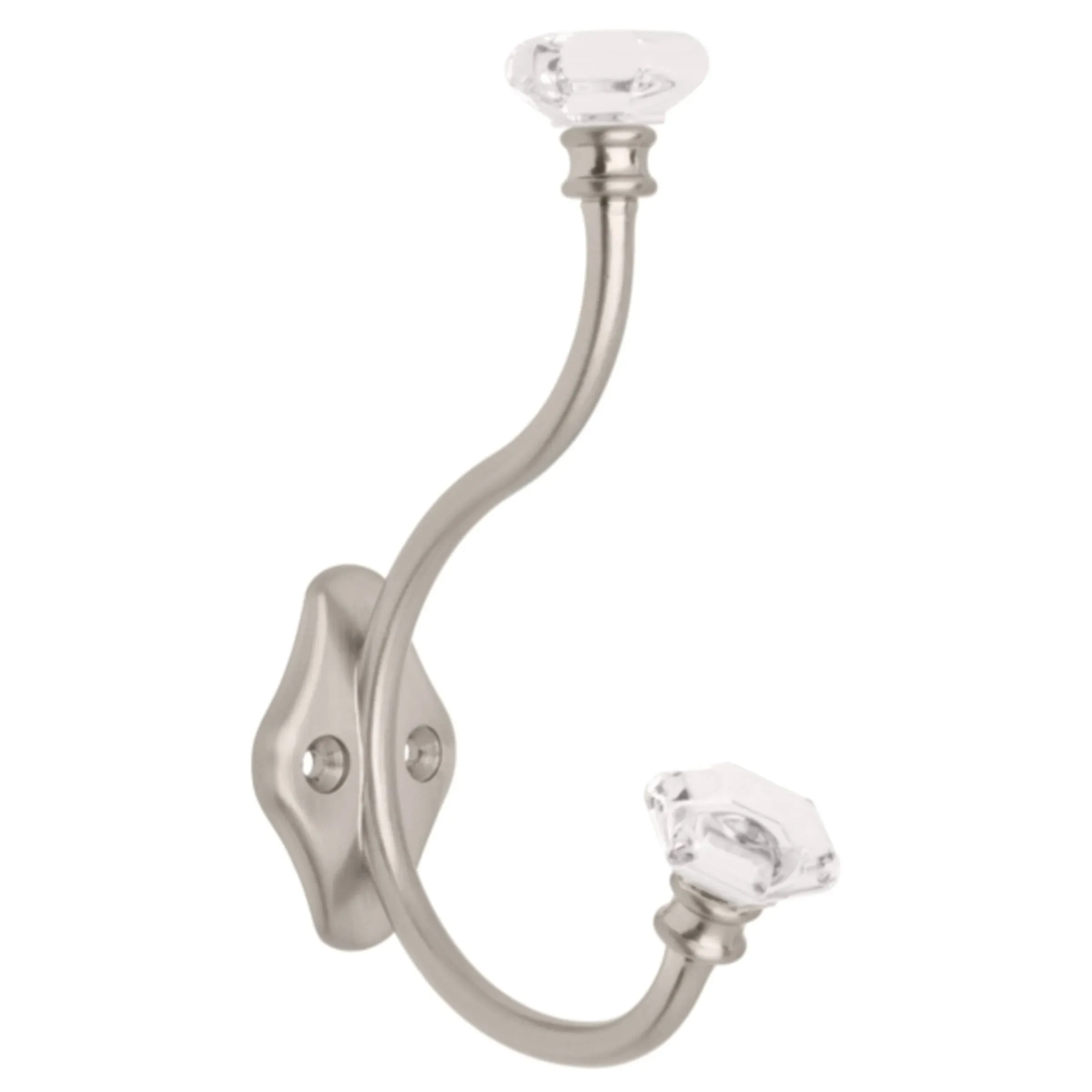 Liberty Acrylic Facets Hook, Satin Nickel, Clear 128734