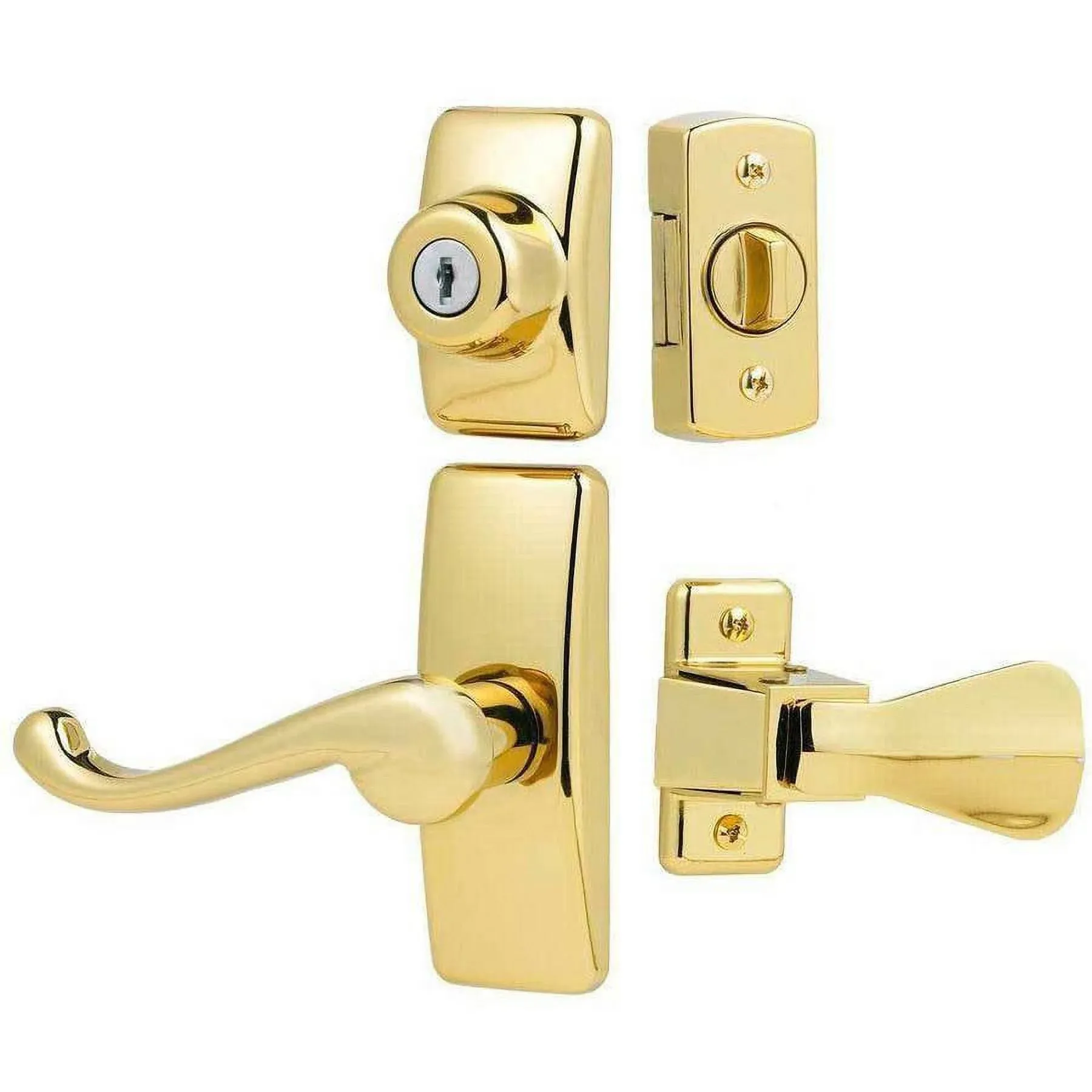 Ideal Security HK01-I-022 Deluxe Storm and Screen Door Lever Handle Keyed ...