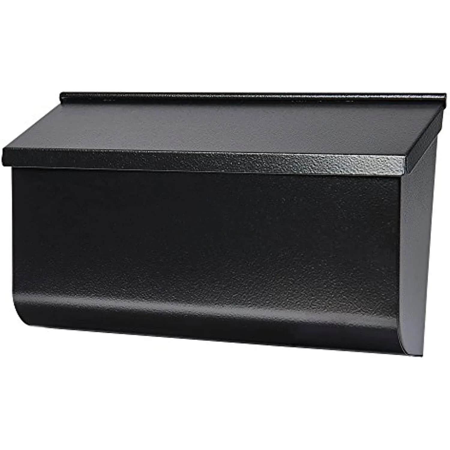 Woodlands Galvanized Steel Wall Mount Mailbox L4010WBAM Black Medium Capacity