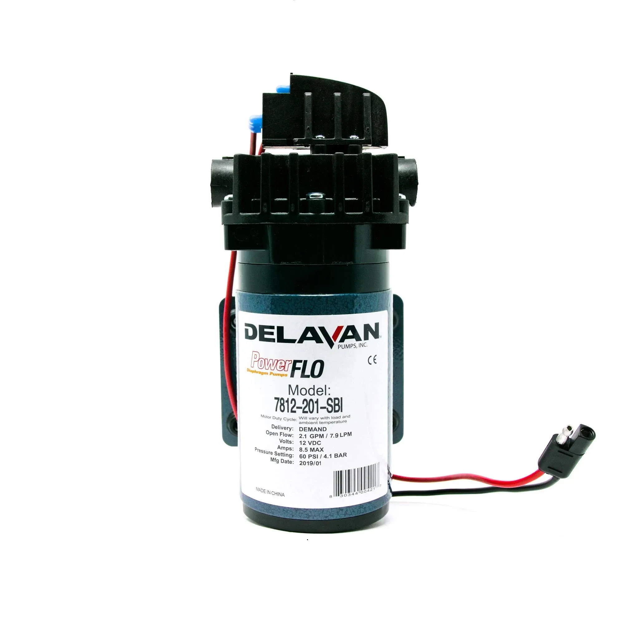 Delavan 7812-201-SBI I Series 12 Volt 60 PSI 2.1 GPM on Demand Diaphragm Pump