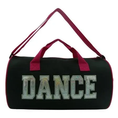 Girl's Nylon Dance Duffle Bag (Black/Fuchsia)