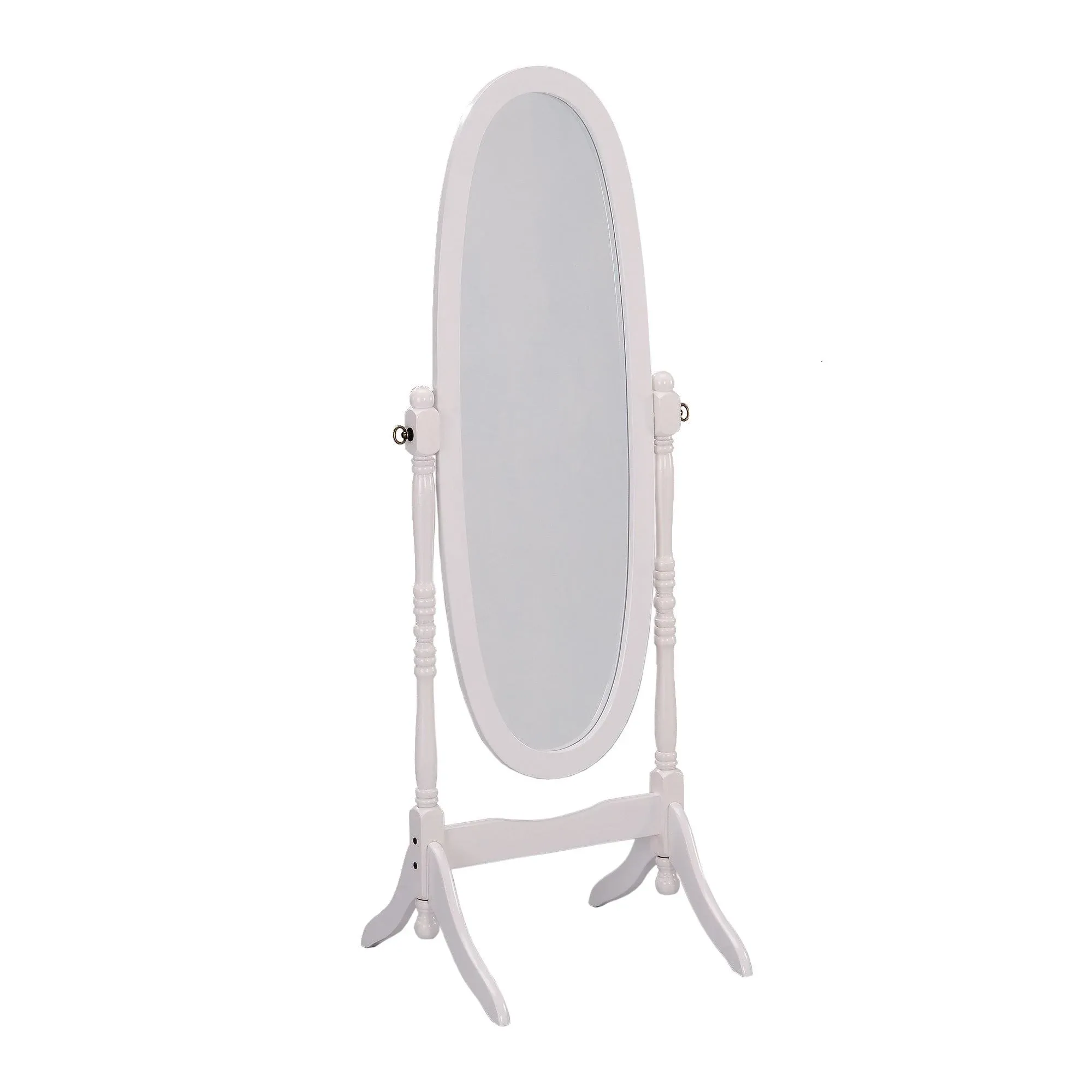 Ore Furniture White Cheval Standing Mirror N4001-PURP/WH