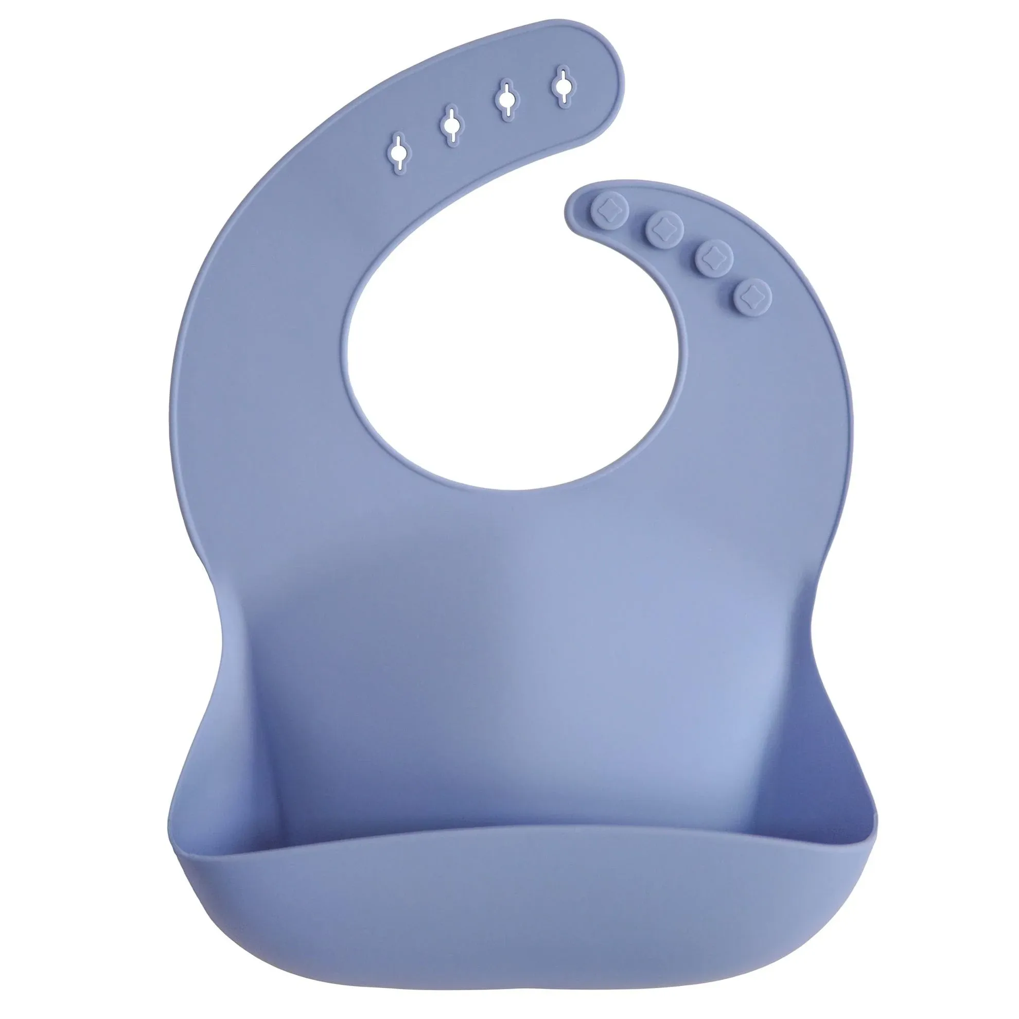 Mushie Silicone Baby Bib (Powder Blue)