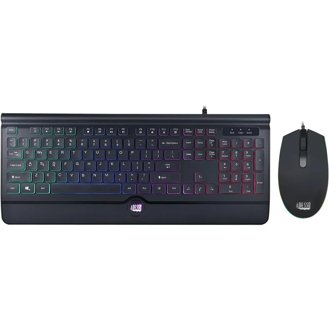 Adesso Akb-137cb Illuminated Gaming Keyboard & Mouse Combo