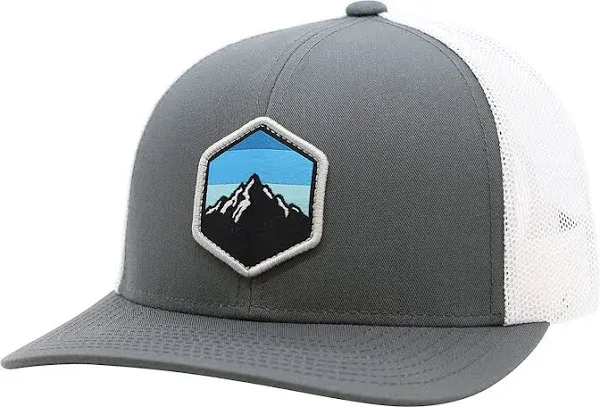 Heritage Pride Geometric Mountain Nature Mens Embroidered Mesh Back Trucker Hat