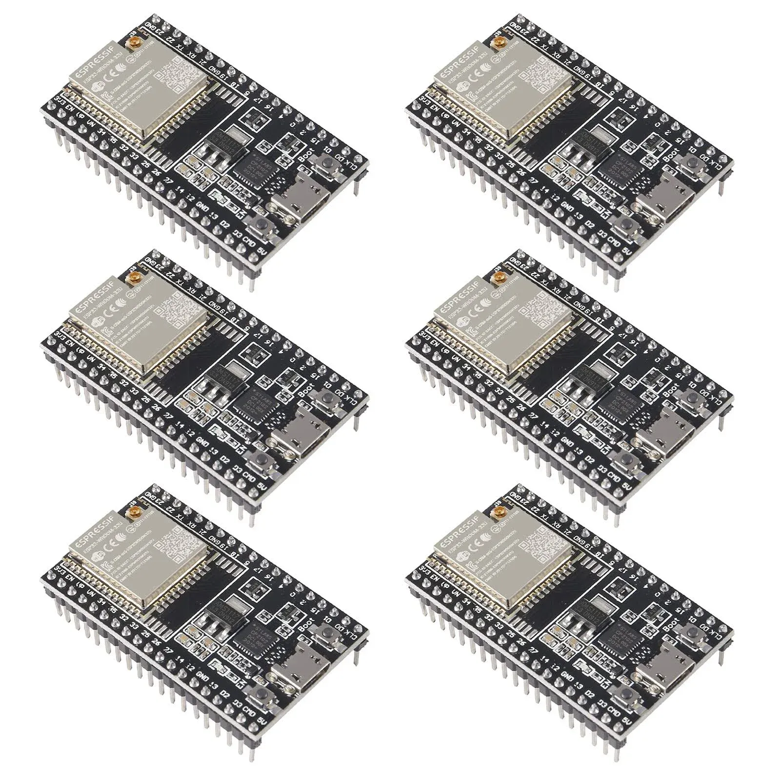 Aitrip 6pcs ESP32-DevKitC core Board ESP32 Development ESP32-WROOM-32<wbr/>U