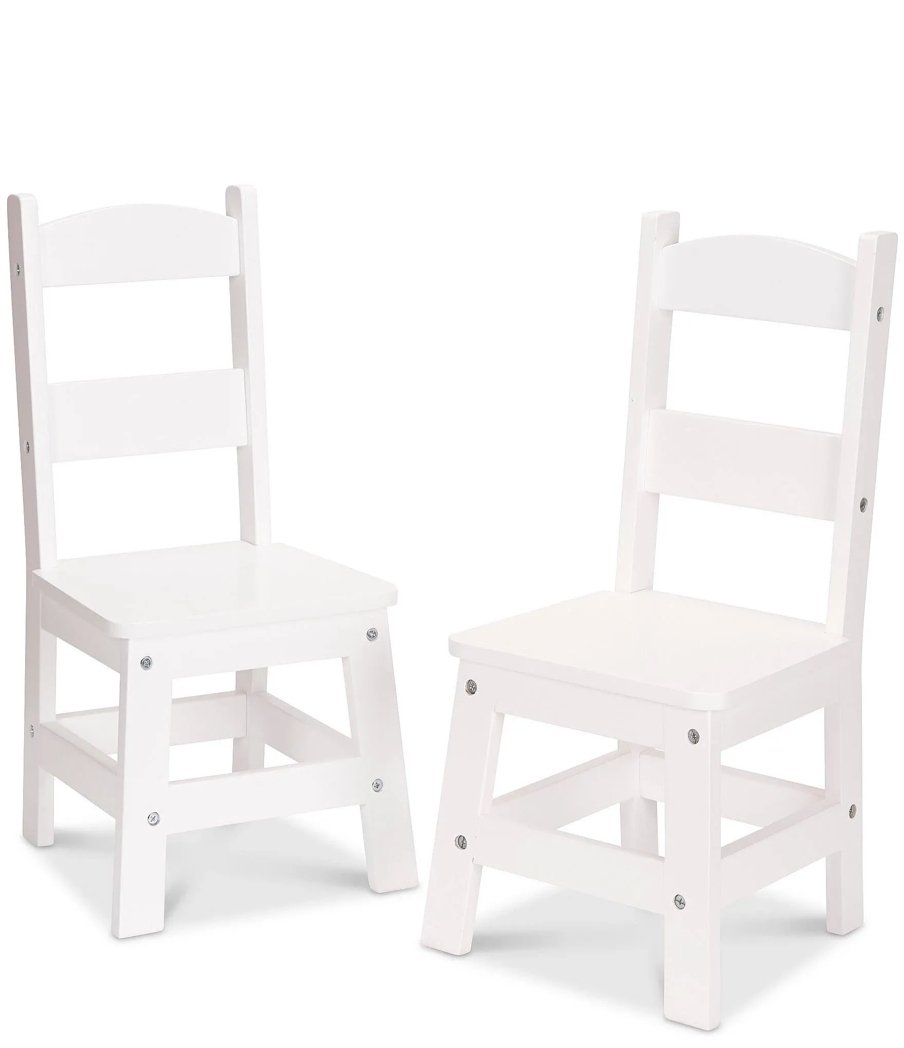 Melissa & Doug - Wooden Chair Pair - White