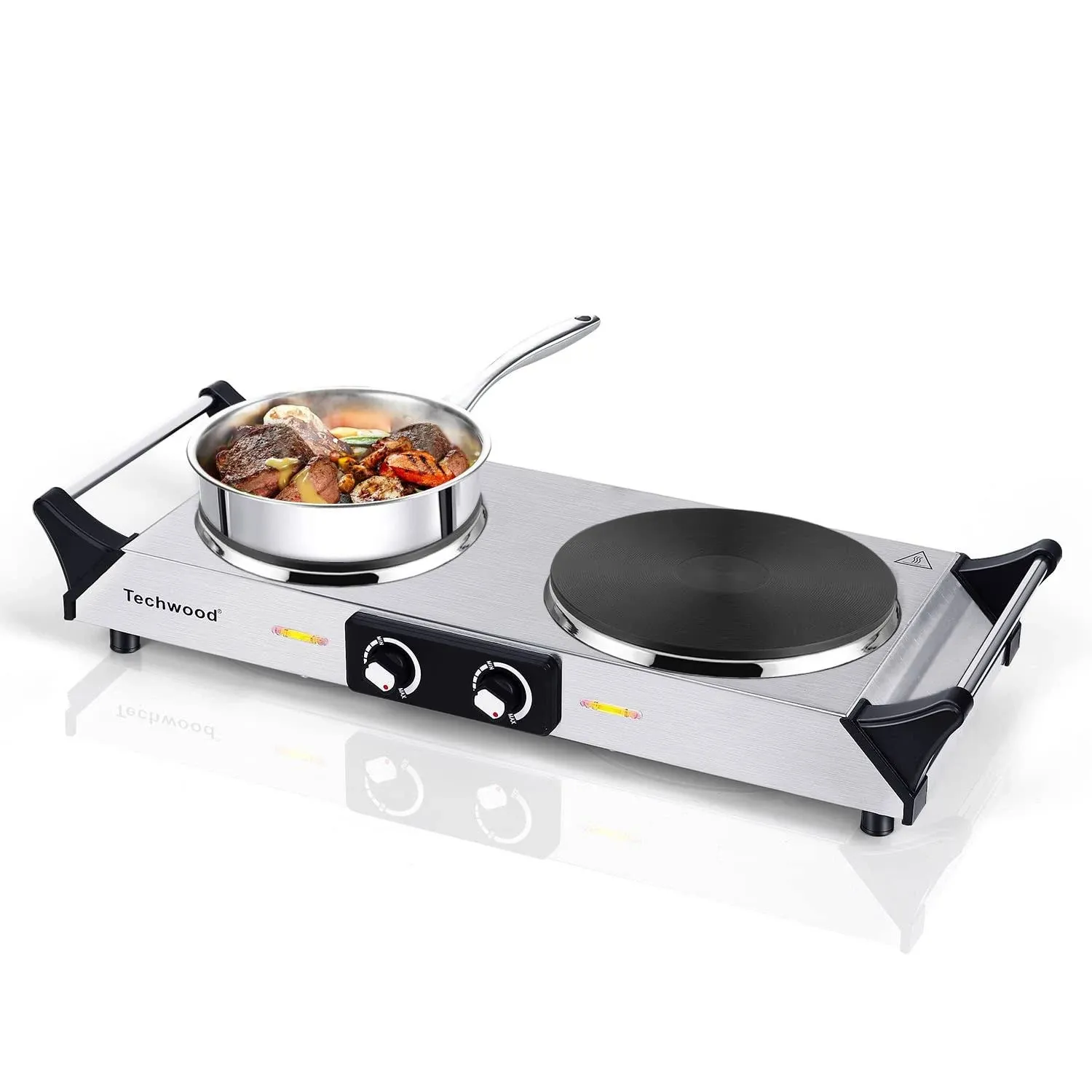 Hot Plate, Techwood 1800W Portable Electric Stove for Cooking Countertop Dual ...