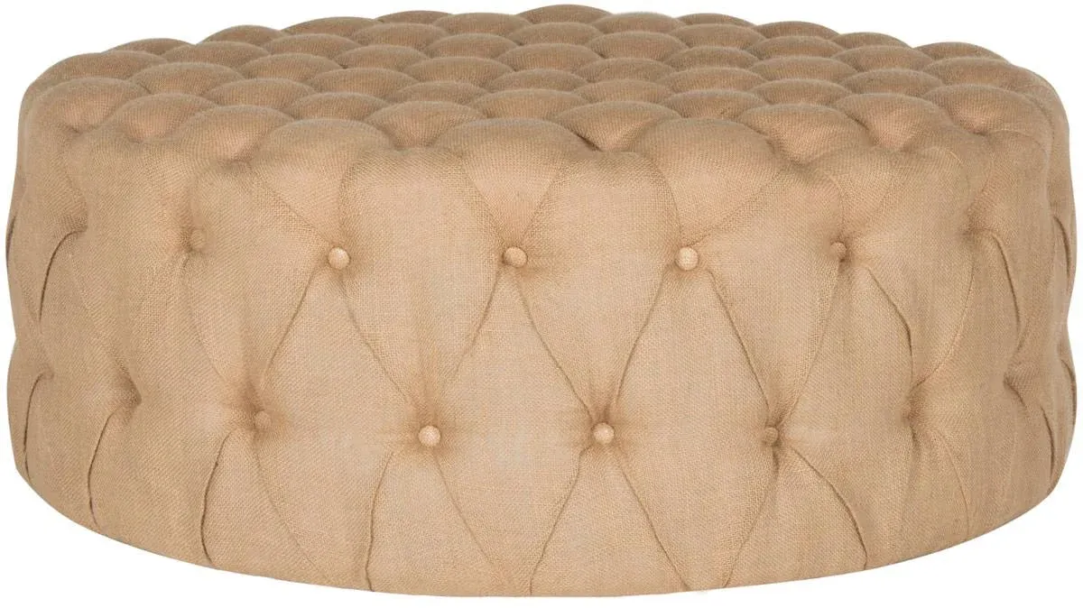 Charlene Ottoman- Beige - 16.1 x 39.4 x 39.4 in.