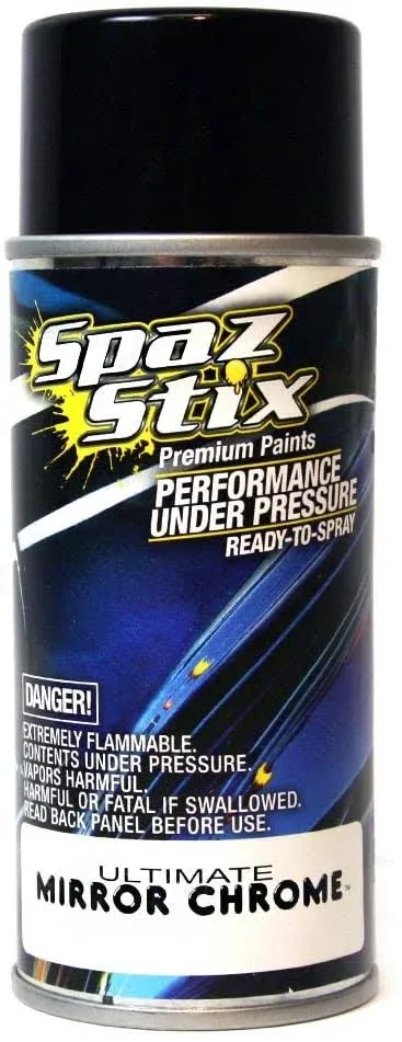 Spaz Stix 10909 Ultimate Clear Coat for Mirror Chrome Aerosol Paint 3.5oz