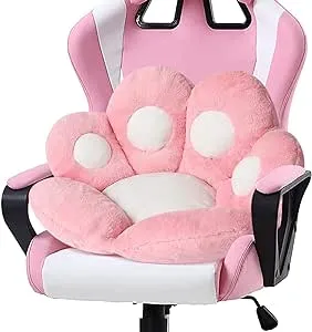 Ditucu Cat Paw Cushion Kawaii Chair Cushions 31.4 x 27.5 inch Cute Stuff Seat Pad Comfy Lazy Sofa Office Floor Pillow for Gaming Chairs Room Decor