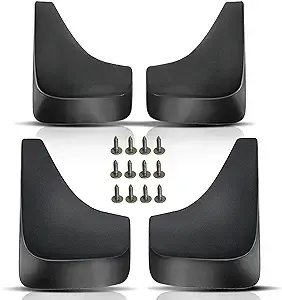 Unique Bargains Universal Car Front and Rear Mud Flaps Splash Guards Black 4 Pcs