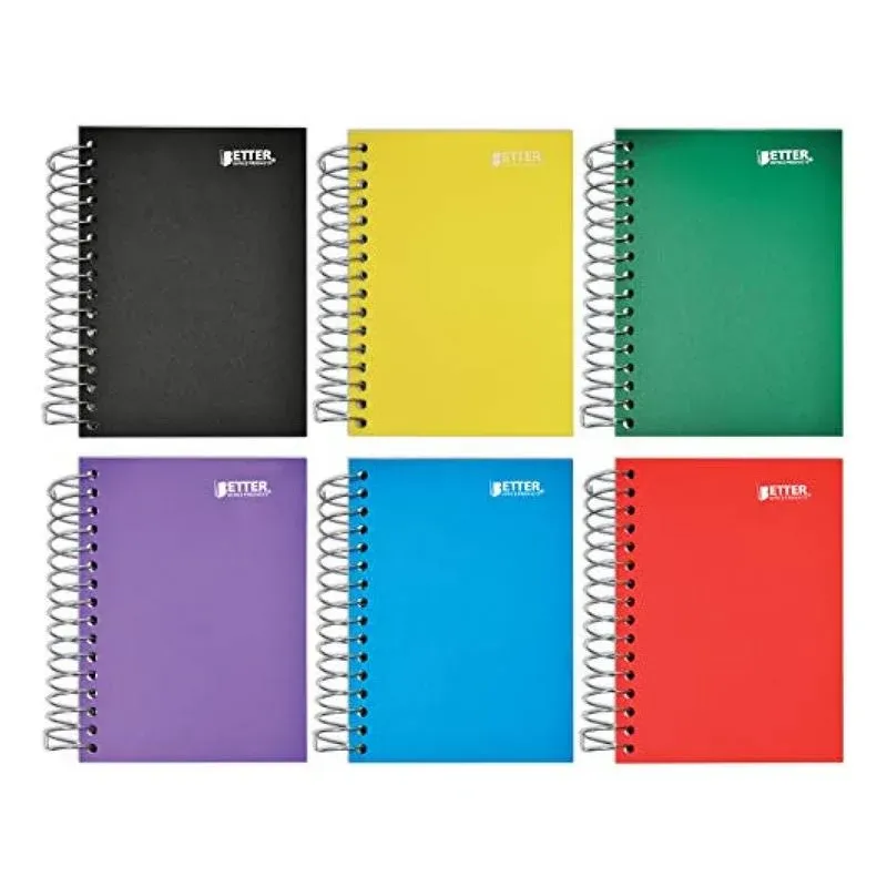 Better Office Products Fat Book Spiral Notebooks