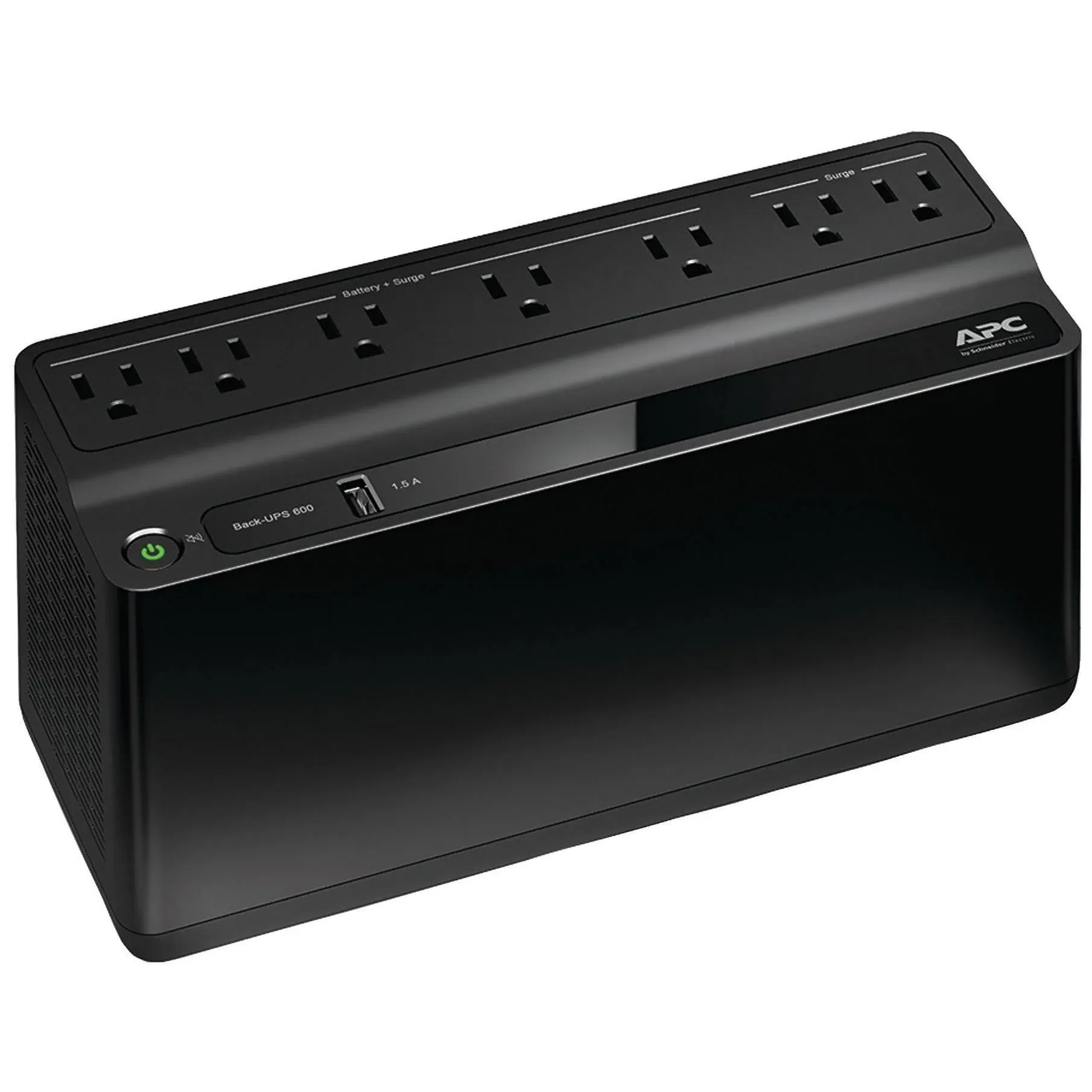 APC Smart-UPS 600 VA Battery Backup System, 7 Outlets, 490 J (APWBE600M1)