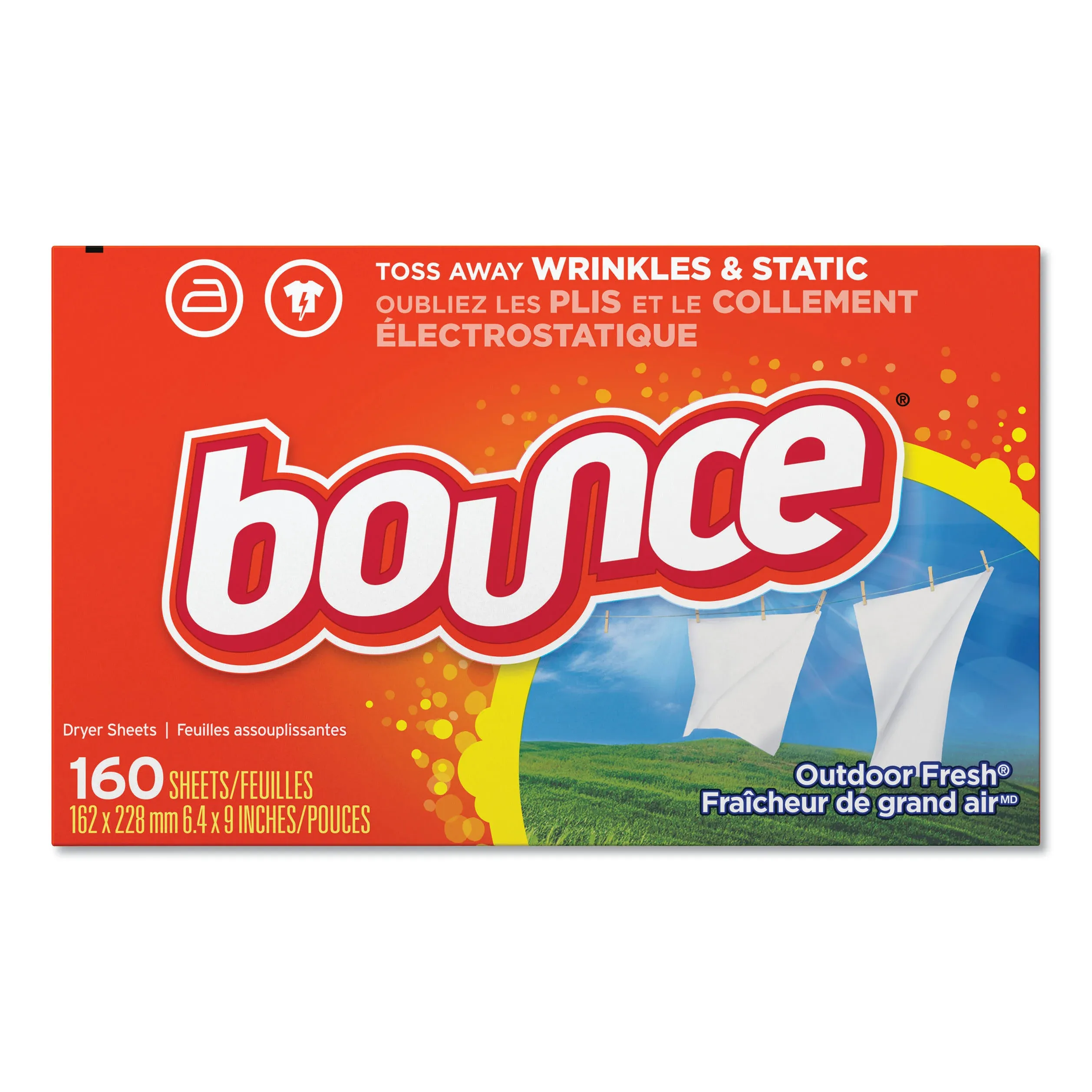 Bounce Dryer Sheets, Outdoor Fresh - 160 sheets