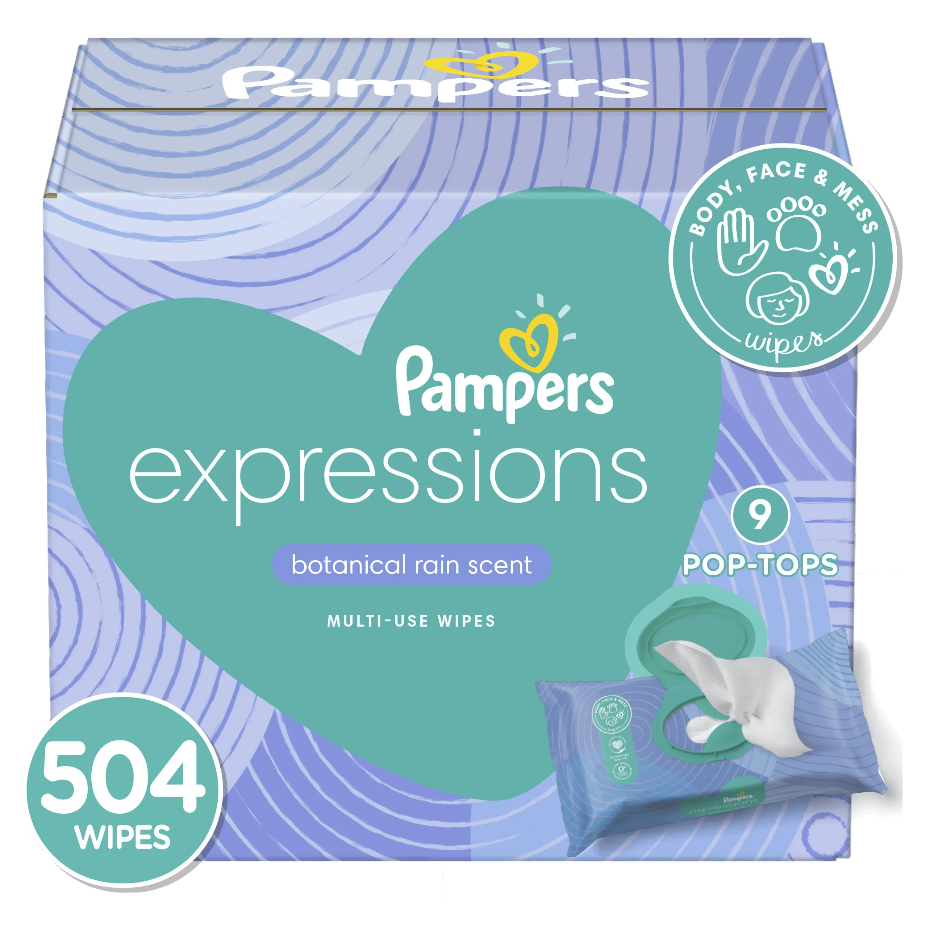 Pampers Baby Wipes Expressions Botanical Rain