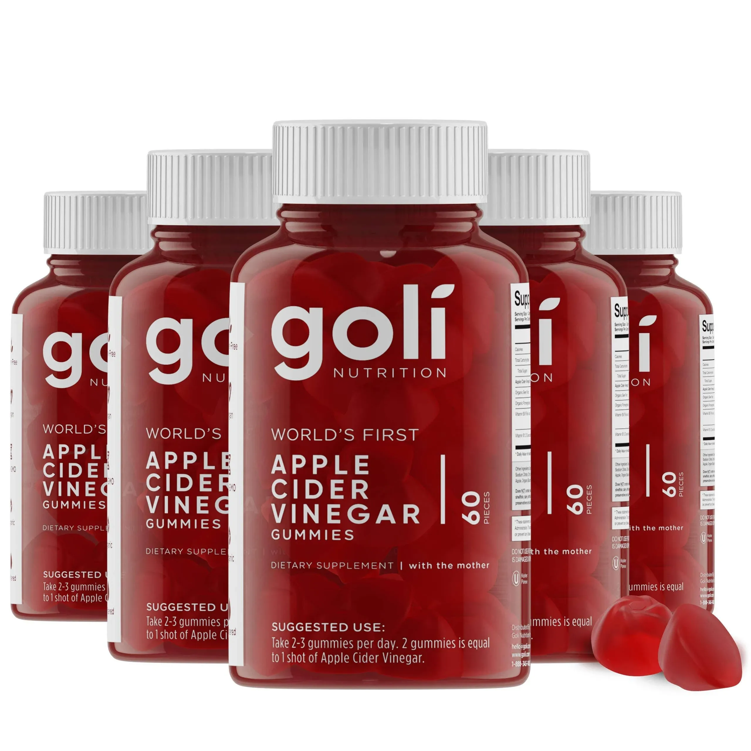 Goli Nutrition, Apple Cider Vinegar Gummies, 60 Gummies